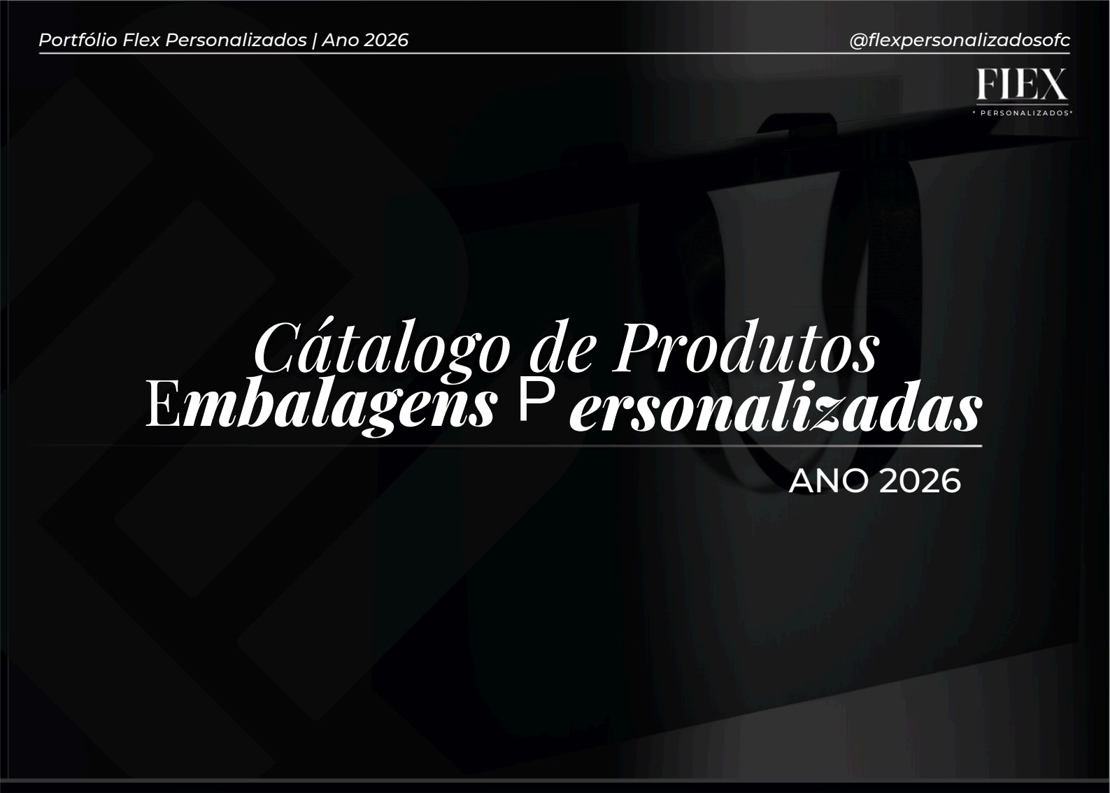 Capa do catálogo Flex Personalizados 2026